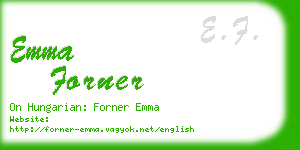 emma forner business card